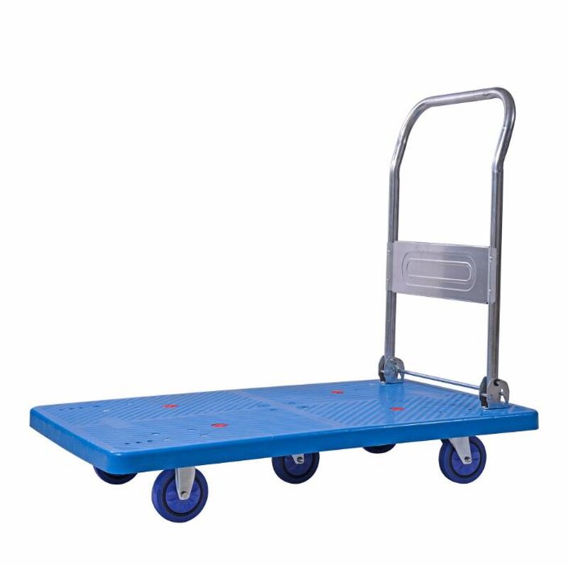 Plastic Shopping Cart Manufacturer - 150kg with Platform OEM Supported Folding Cart Wagon