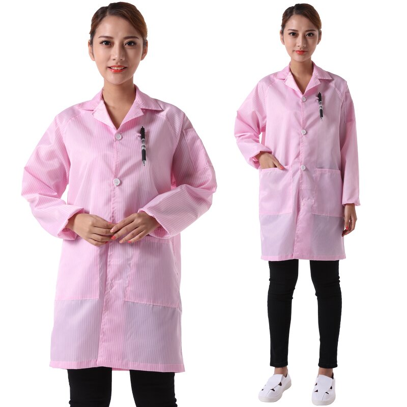 ESD Lab Coat Manufacturer - Garment Cleanroom Clothes Antistatic Anti-shrink Dutyproof Uniform Anti-static Robe
