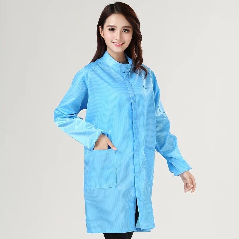 ESD Lab Coat Manufacturer - Anti-static Smock Suit Gown Long Sleeve Cleanroom Clothes Uniform