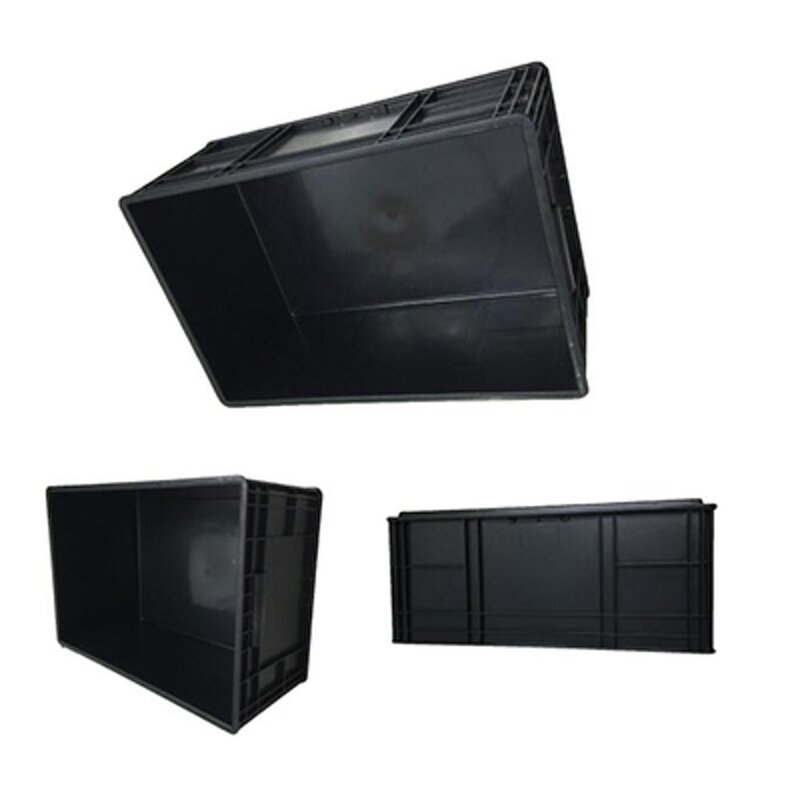 ESD Circulation Plastic Turnover Box Manufacturer - 400x300x230mm Grey Transport Storage