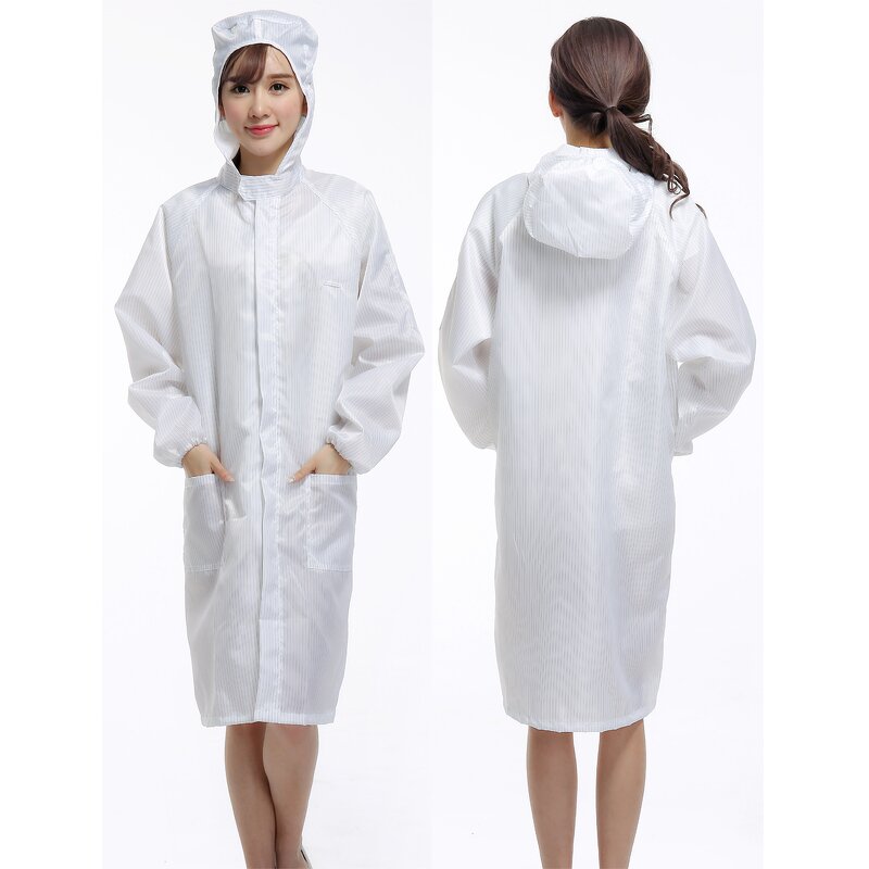 ESD Lab Coat Manufacturer - Garment Cleanroom Clothes Antistatic Anti-shrink Dutyproof Uniform Anti-static Robe