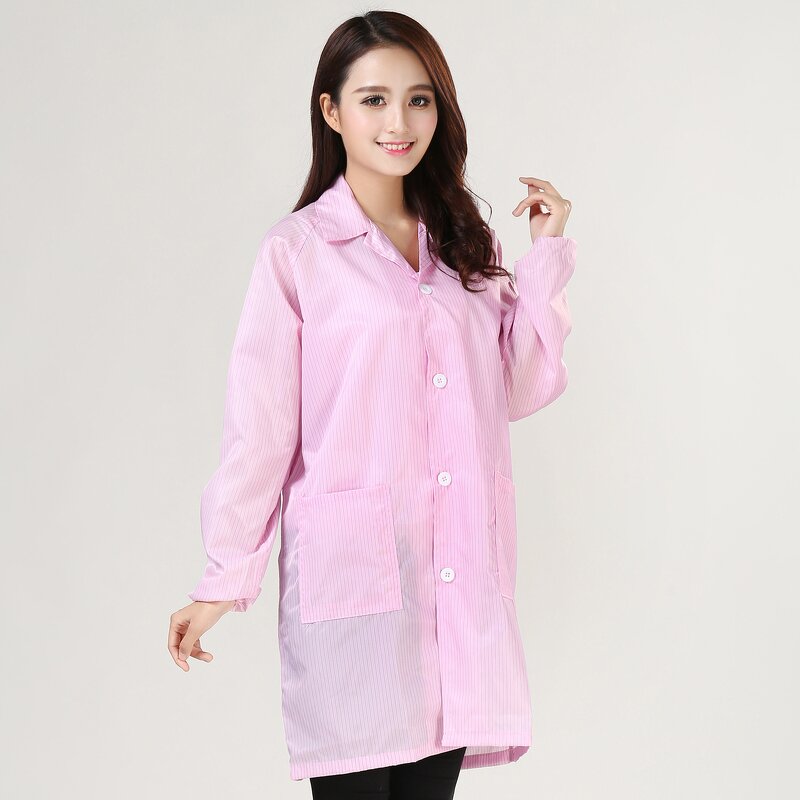 ESD Lab Coat Manufacturer - Anti-static Smock Suit Gown Long Sleeve Cleanroom Clothes Uniform