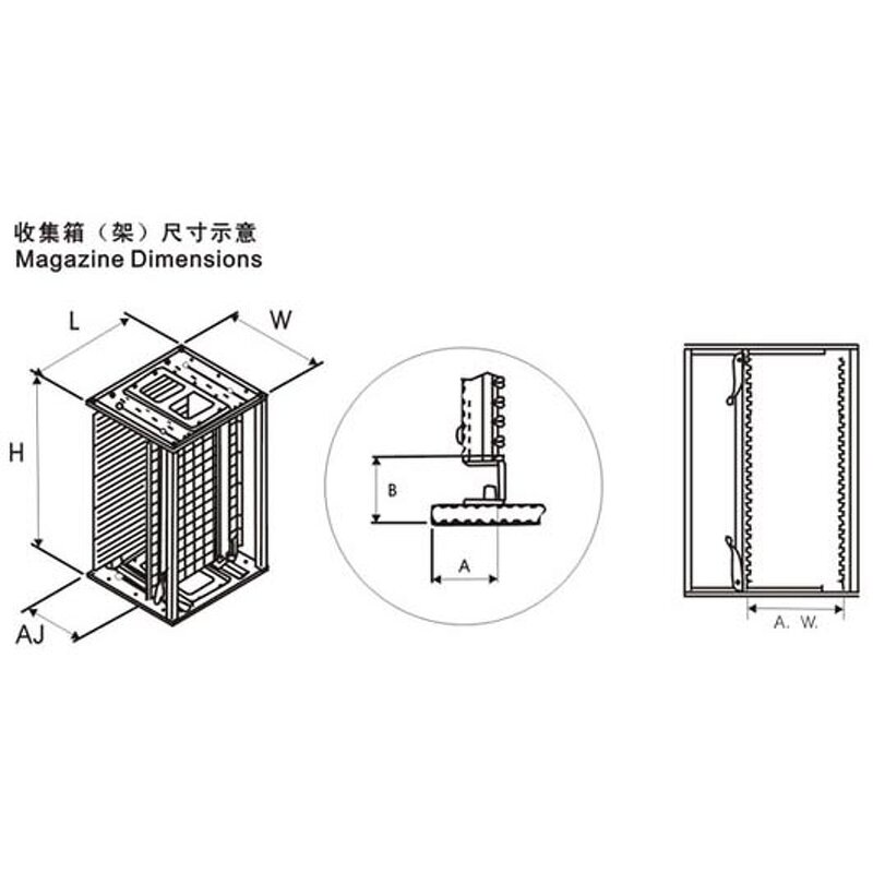 ESD PCB Material Holder Manufacturer - 355x320x563mm Anti-static for SMT and PCB