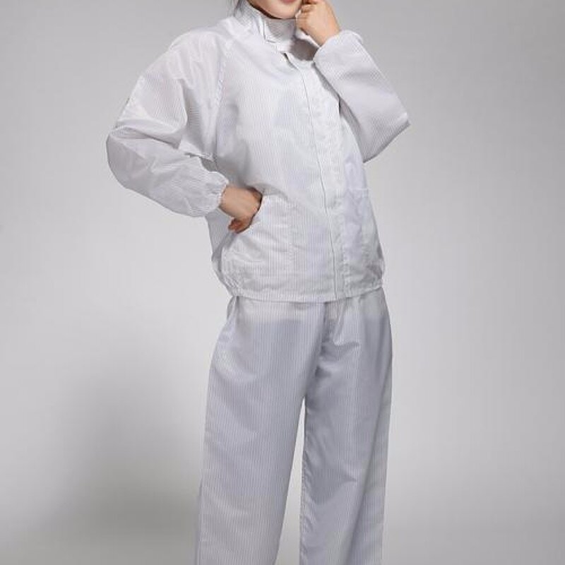 ESD Garment Manufacturer - Cleanroom Antistatic Work Uniform Conductive Fabric Smock Cotton Labcoat