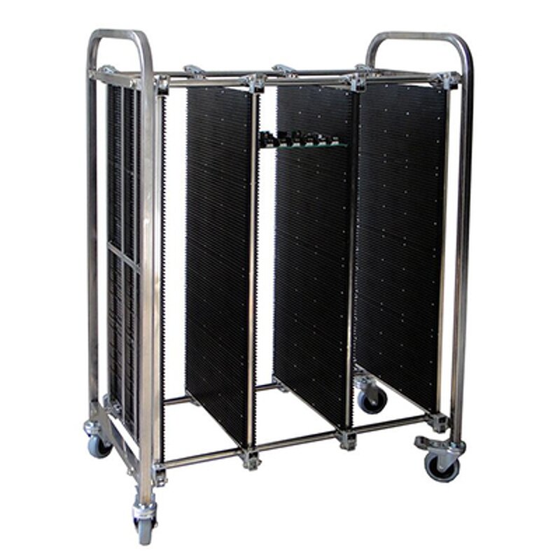 ESD Stainless Steel Trolley Manufacturer - 540x850x1260 Antistatic for PCB Plates Storage