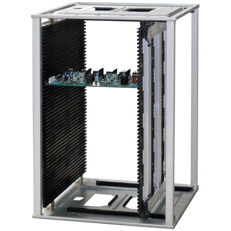 ESD SMT Magazine Rack Manufacturer - for PCB Plate 355x320x563mm Electronic Plastic