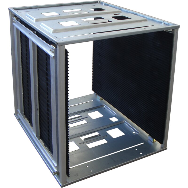 ESD SMT Magazine Rack Manufacturer - for PCB Plate 355x320x563mm Electronic Plastic
