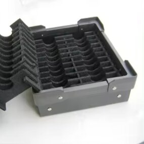 Antistatic Storage Bins Manufacturer - Black Conductive PP Corrugated Folding Hollow Board for ESD Fruits