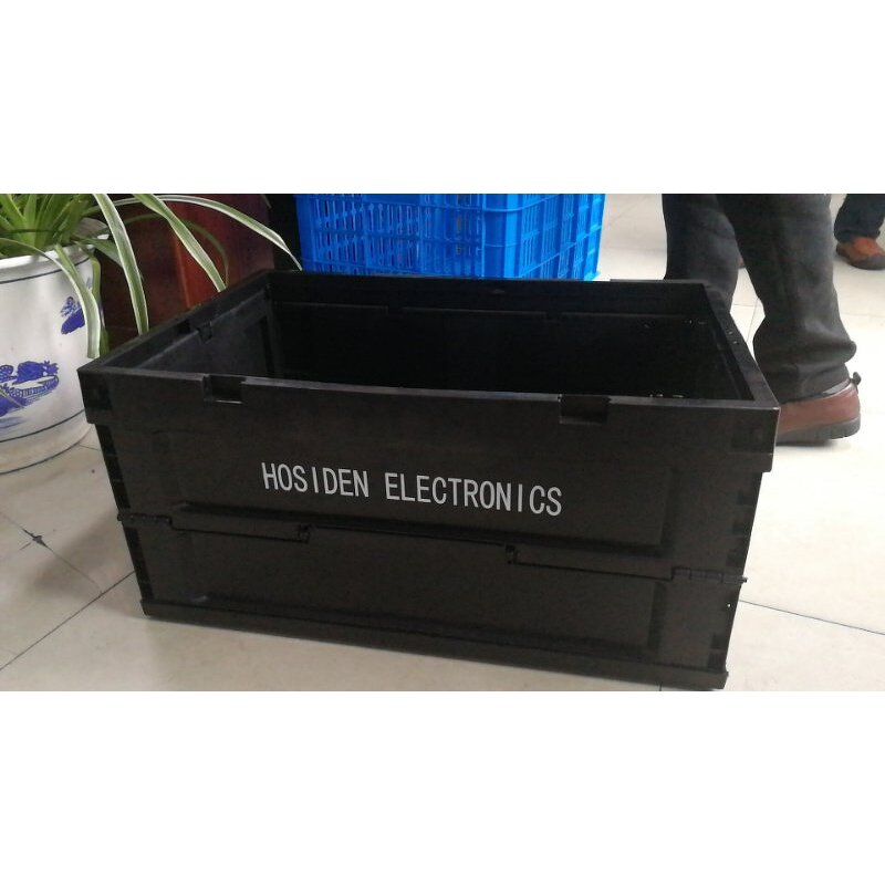 ESD Plastic Storage Box Manufacturer - Heavy Duty Foldable with Attached Lids Turnover Crate Custom Cutting
