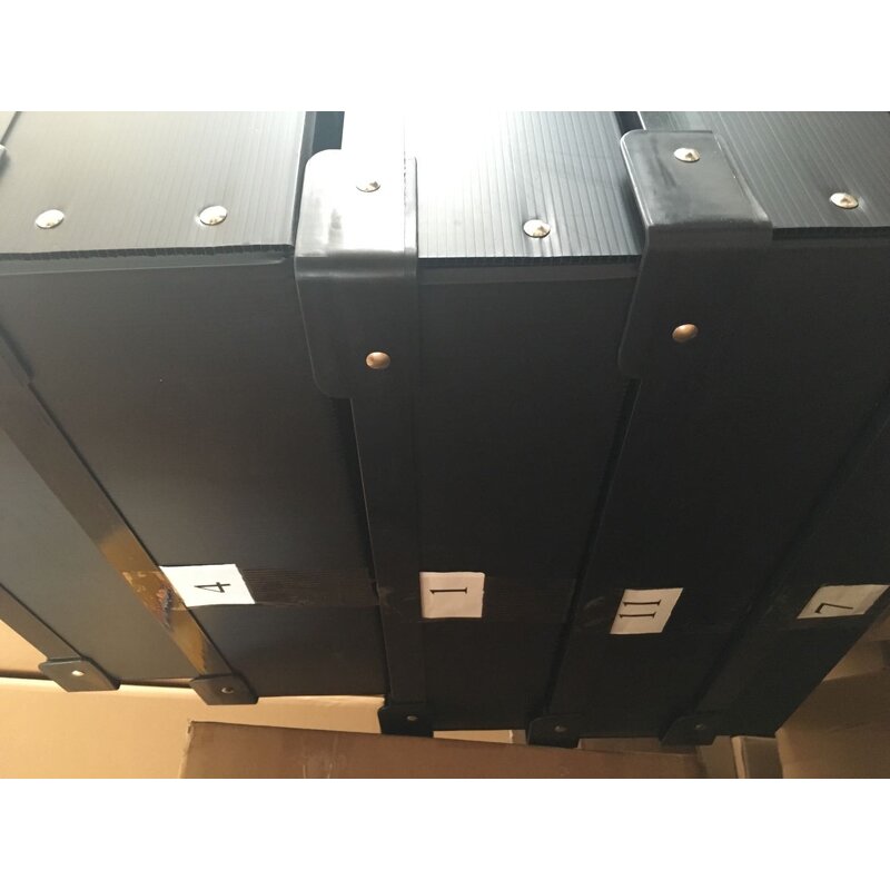 Antistatic Storage Bins Manufacturer - Black Conductive PP Corrugated Folding Hollow Board for ESD Fruits