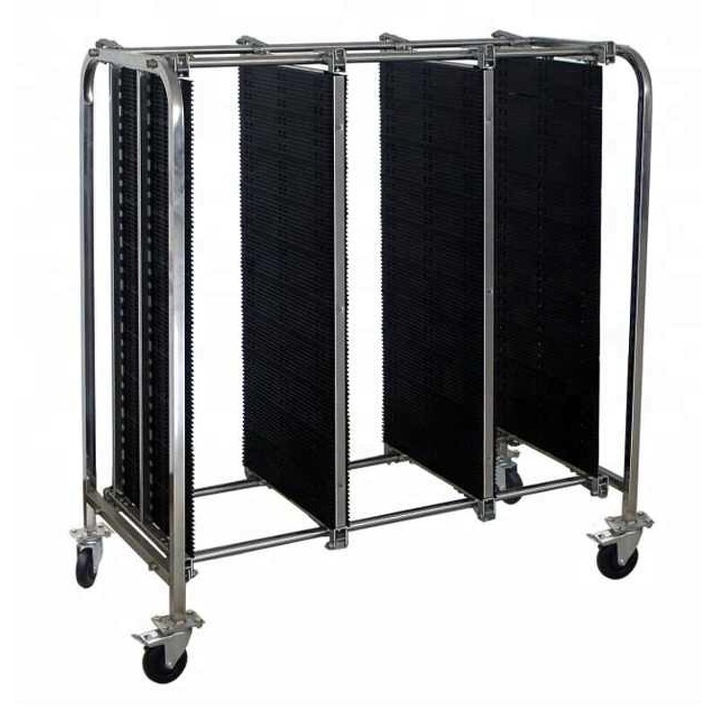 ESD Hand Trolley Manufacturer - Adjustable Anti-Static PCB Turnover Carts Material Storage Rack Plastic