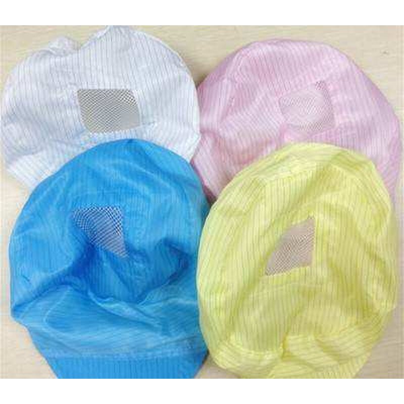 ESD Head Caps Manufacturer - Blue Washable Lint Free 5mm Grid Antistatic Hat Cleanroom Working