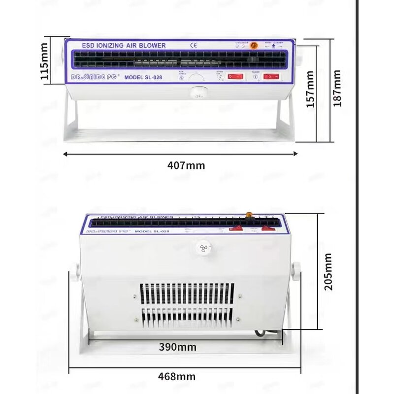 Ionizing Air Blower Manufacturer - Wholesales 2 Fan Anti Static Industrial Electrostatic Eliminator Overhead