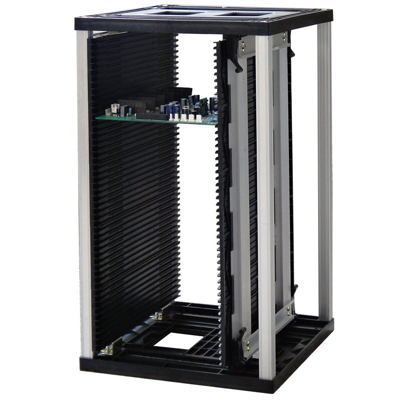 ESD SMT Magazine Rack Manufacturer - for PCB Plate 355x320x563mm Electronic Plastic