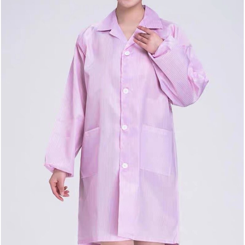 ESD Anti-Static Workwear Manufacturer - Cleanroom Microporous Dust-Free Conductive Stripe Lab Coat FR Protective