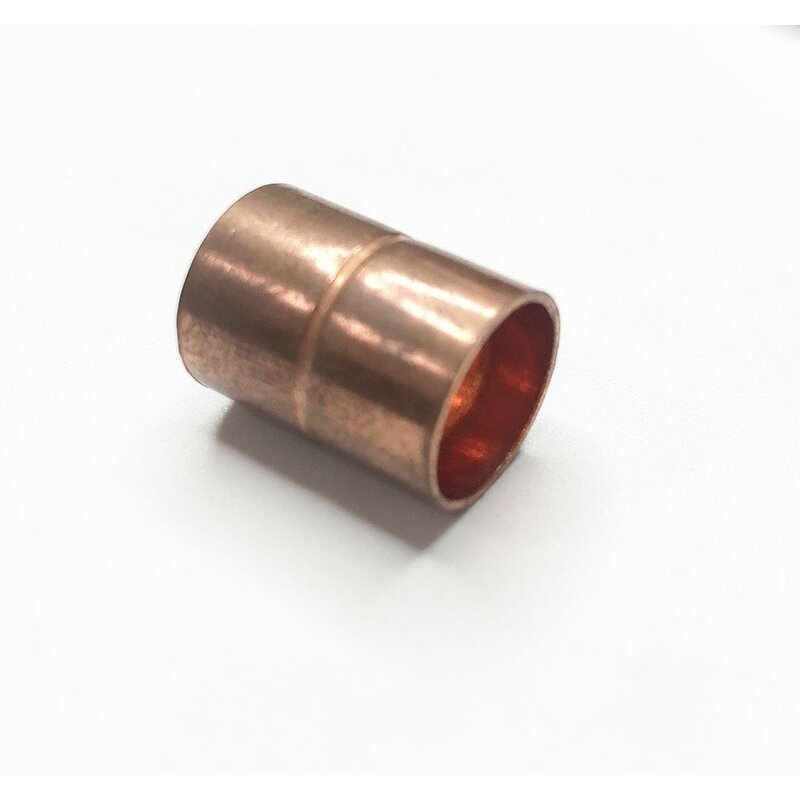 Straight Copper Coupling Fitting Manufacturer - with Sweat Ends and Rolled Tube 15mm