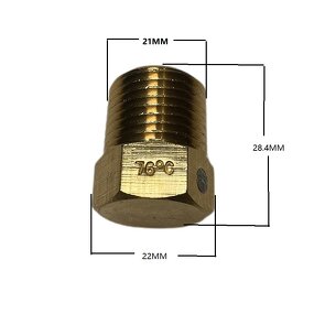Brass Fusible Plug Manufacturer - Live Steam NPT1/2 76 Degree