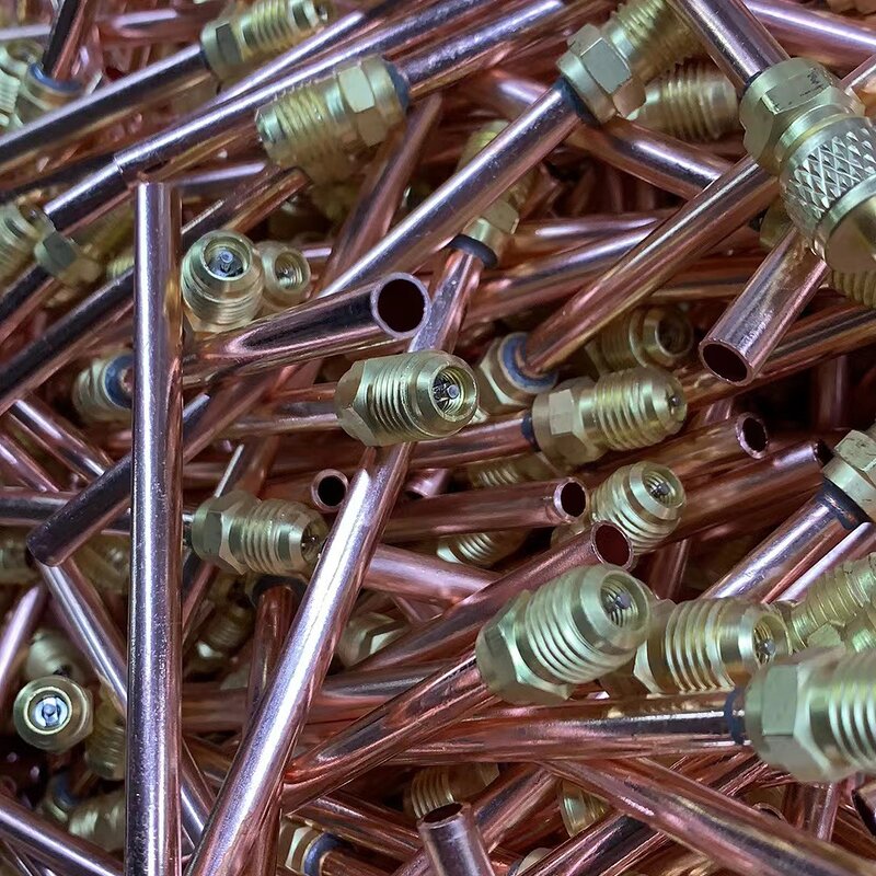 Brass Access Valve Manufacturer - for Air Conditioner Service Charge Needle Tube 100mm