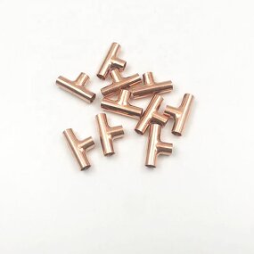 Copper Equal Tee Manufacturer - Small 1/4 Three Way for Refrigeration Pipe Fitting