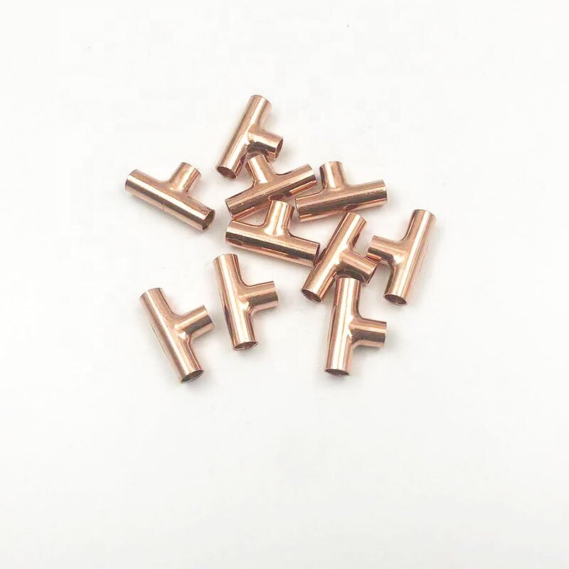 Copper Equal Tee Manufacturer - Small 1/4 Three Way for Refrigeration Pipe Fitting