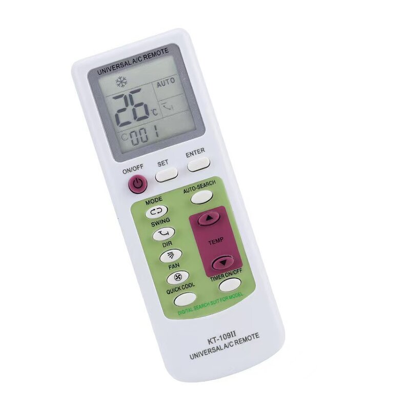 Air Conditioner Remote Control Manufacturer - KT-109II Universal Replacement LCD Display