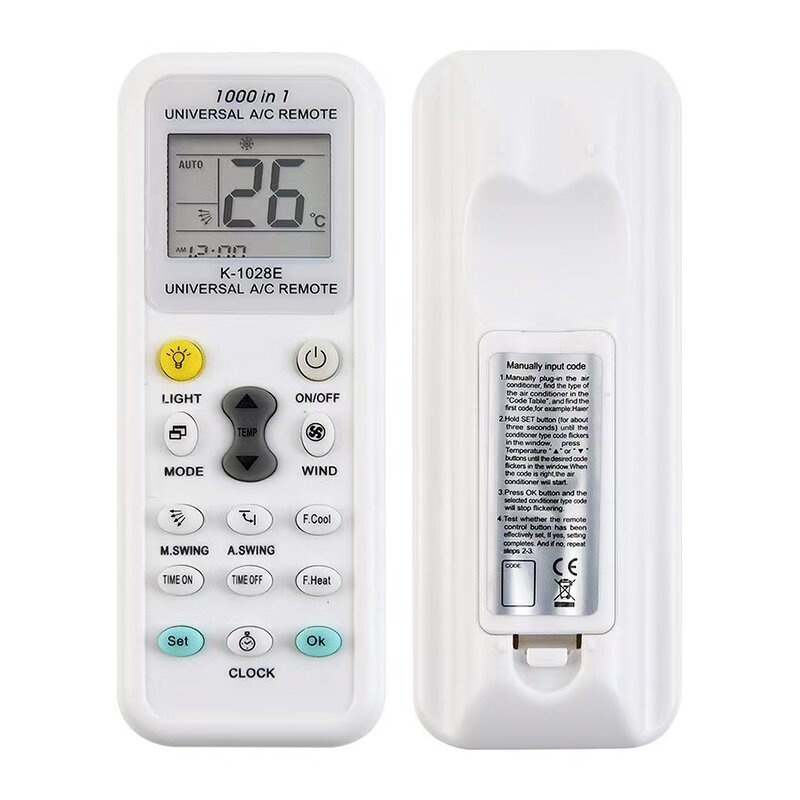 Universal Air Conditioner Remote Control Manufacturer - LCD K1028E 1000 in 1