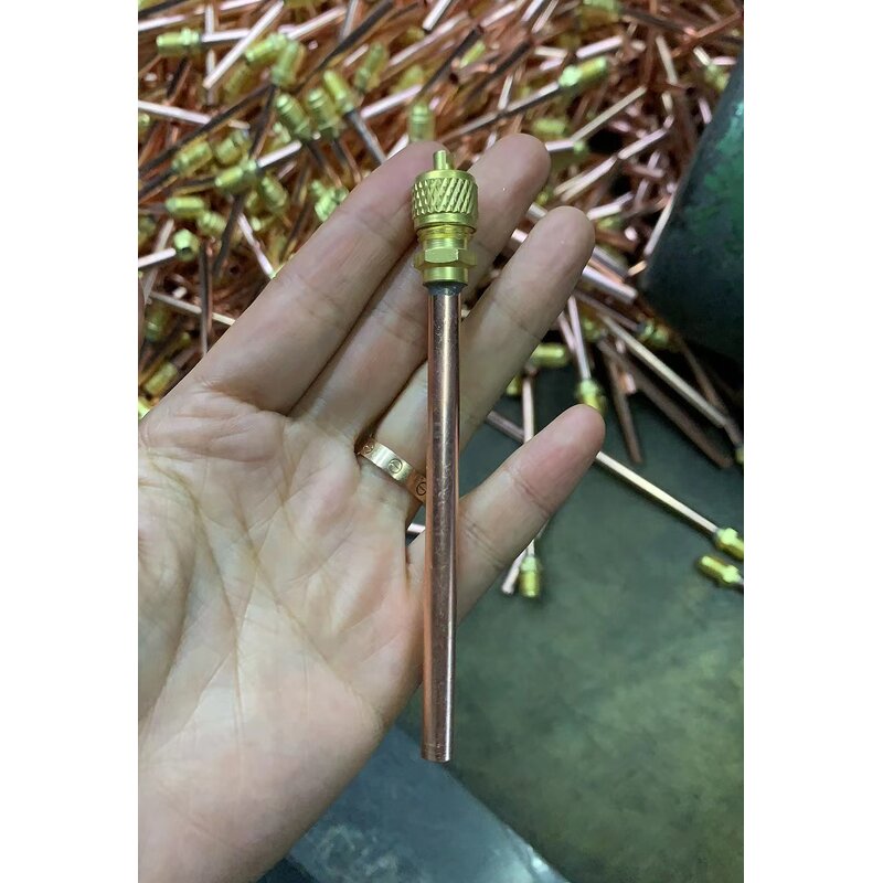 Brass Access Valve Manufacturer - for Air Conditioner Service Charge Needle Tube 100mm