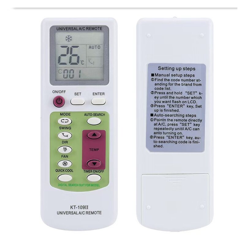 Air Conditioner Remote Control Manufacturer - KT-109II Universal Replacement LCD Display