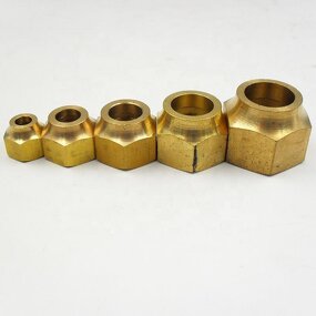Brass Short Flare Nut Manufacturer - 1/4 for Air Conditioning