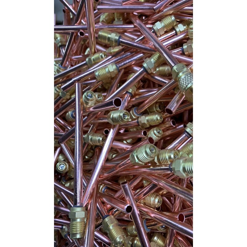 Brass Access Valve Manufacturer - for Air Conditioner Service Charge Needle Tube 100mm