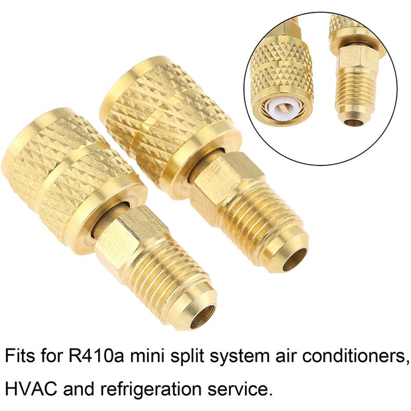 Brass Adapter Manufacturer - R410a 1/4 to 5/16 SAE for Charging Hose Vacuum Pump