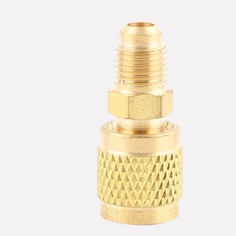 Brass Adapter Manufacturer - R410a 1/4 to 5/16 SAE for Charging Hose Vacuum Pump