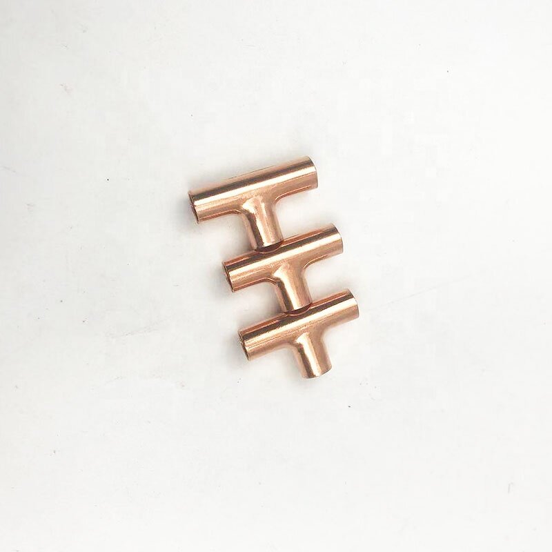 Copper Equal Tee Manufacturer - Small 1/4 Three Way for Refrigeration Pipe Fitting