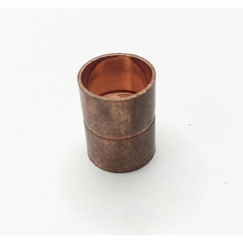 Straight Copper Coupling Fitting Manufacturer - with Sweat Ends and Rolled Tube 15mm