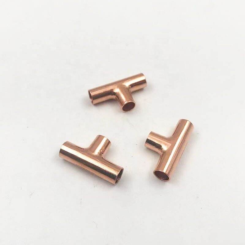 Copper Equal Tee Manufacturer - Small 1/4 Three Way for Refrigeration Pipe Fitting