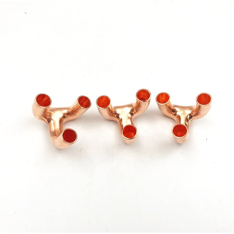 Copper Claw Joint Manufacturer - Tripod Special 3 Claw Tee OD 9.52x9.52x9.52MM for Refrigeration