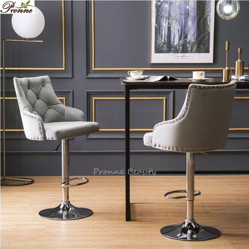 Bar Chair Manufacturer - Modern Design Beauty Salon Furniture Adjustable High Stool Nail Bar