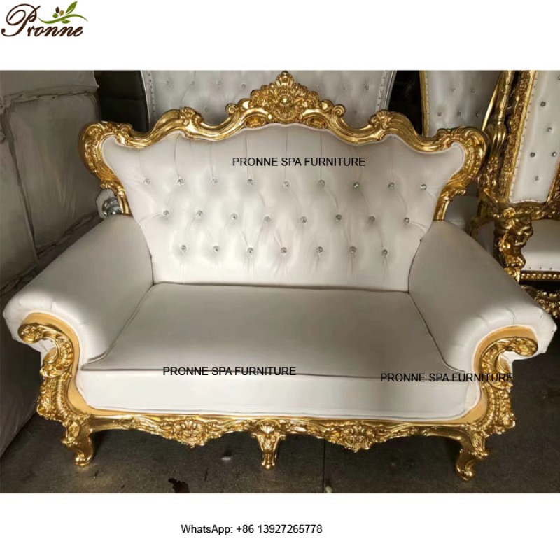 Waiting Bench Manufacturer - American Style Pink Velvet Waiting Area Chair Salon Furniture