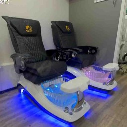 Foot Spa Chair Factory - Beauty Salon Luxury Wooden Base Foldable Pedicure with USB