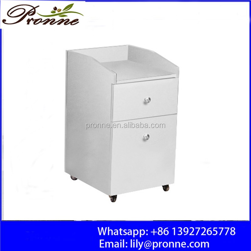 Storage Shelf Trolley Factory - Modern White Elegant Hair Salon Multifunctional Barbershop Trolley Cabinet