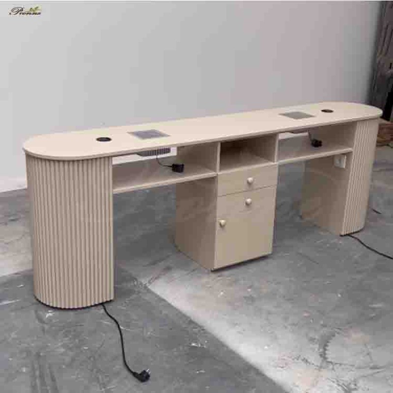 Portable Nail Table Factory - Customer White Salon Furniture Manicure Equipment Technician Table