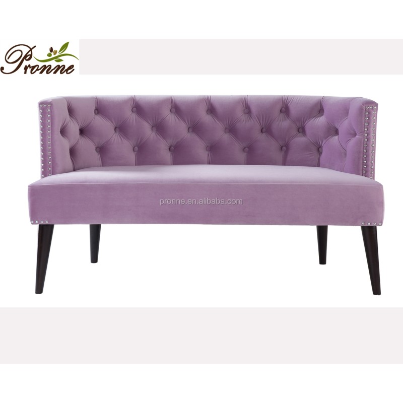 Lounge Waiting Chair Factory - Luxurious Nail Salon Beige Velvet Comfortable Leisure with Armrest