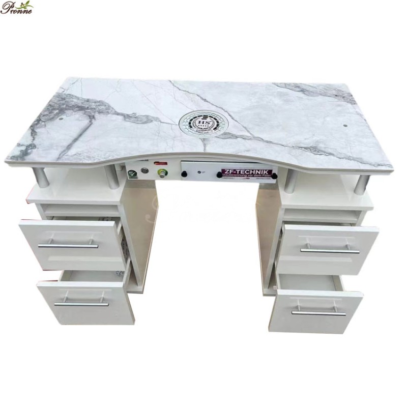 Manicure Table Factory - Modern Design European Salon Furniture Wholesale Single with Aspirator