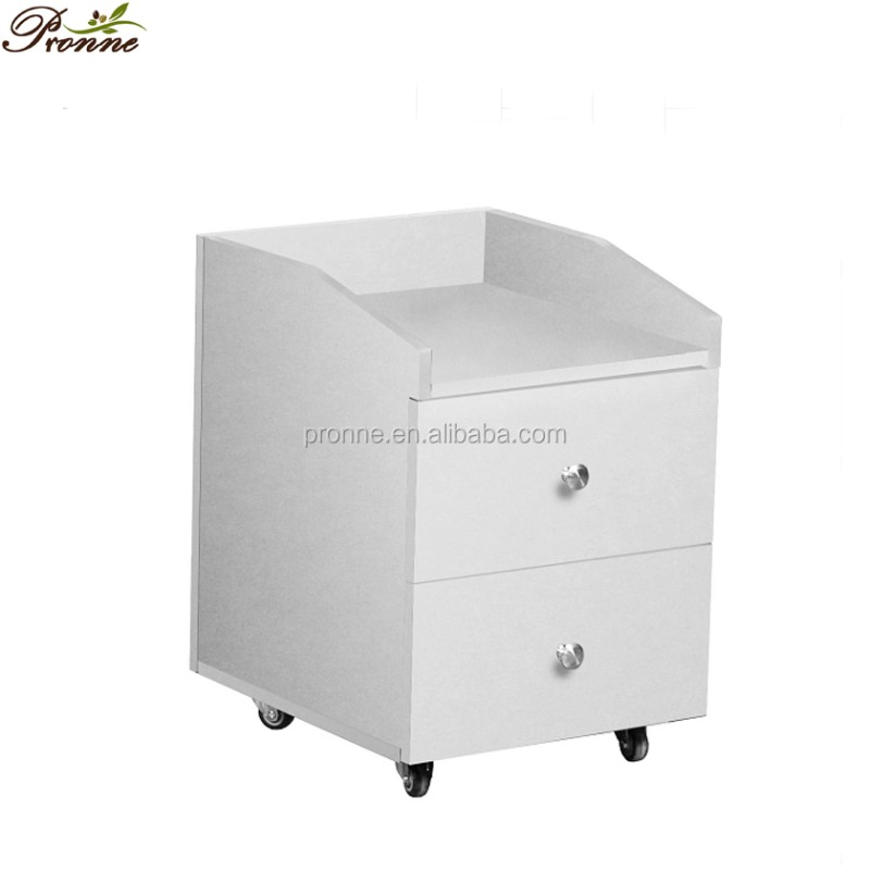 Storage Shelf Trolley Factory - Modern White Elegant Hair Salon Multifunctional Barbershop Trolley Cabinet