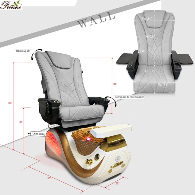 Pedicure Station Factory - Custom Made Throne Foot Massage Spa with Cleanjet System