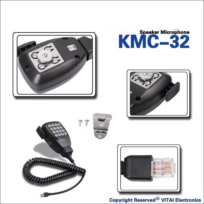 Microphone Manufacturer - KMC-32 for Kenwood TM-271A TM-281A TM471A Mobile Radios