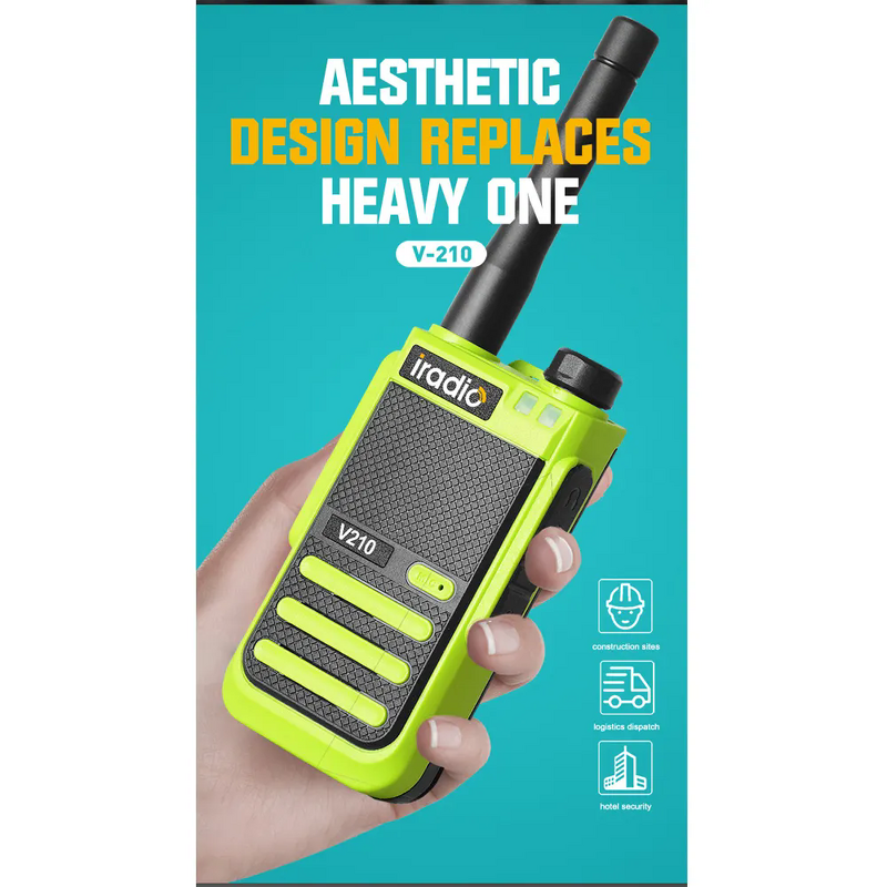 Handheld Walkie Talkie Manufacturer - Iradio Green V210 80 CH 2.5W Analog UHF/VHF DMR