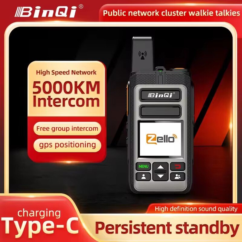 POC Android Walkie Talkie Manufacturer - Zello BQ-555 Long Range 4G Sim Card WiFi Network