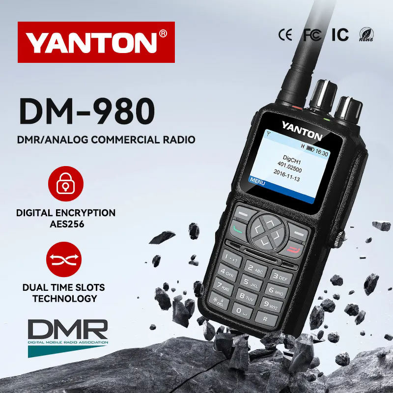 Digital DMR Two-Way Walkie Talkie Manufacturer - YANTON DM-980 VHF UHF Mobile