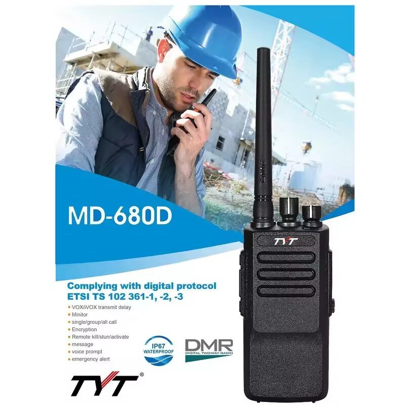 Walkie Talkie Manufacturer - For MD-680D Handheld 10W DMR IP67 Waterproof 2200mAh Battery